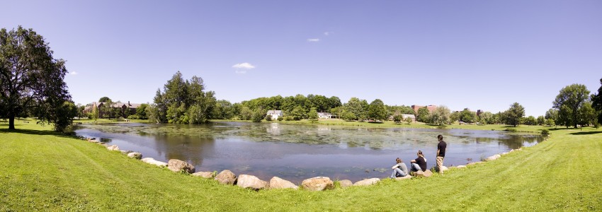 a view of Mirror Lake on the Storrs campus